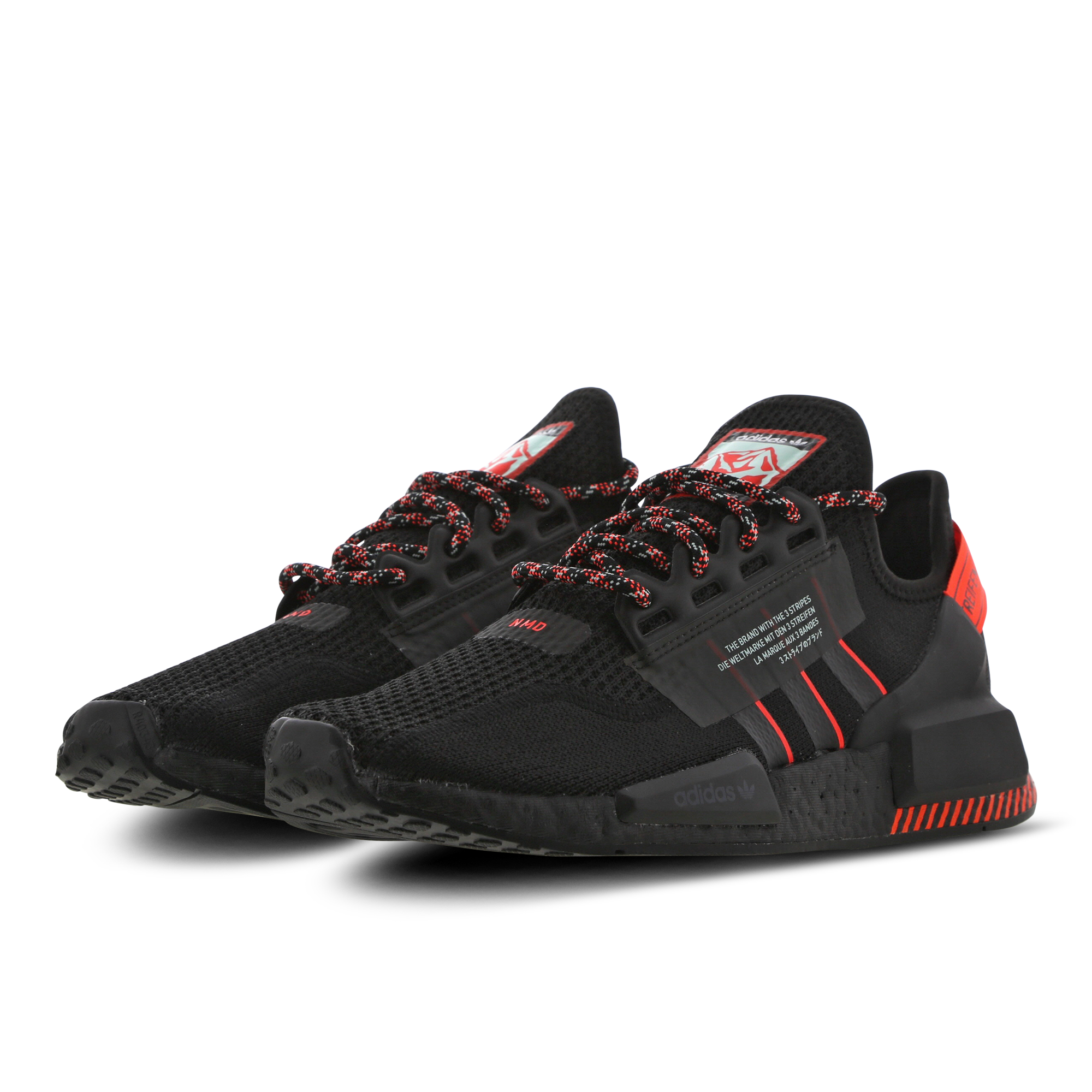 NMD R1 Mens in Core Black Core Black Solar Red by Adidas